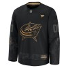 Mænd NHL Columbus Blue Jackets Trøje Tilpasset 2024-25 Fanatics Military Appreciation Practice Sort